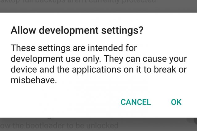 Developer Options